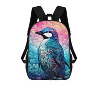 sinyumoney Colorful Abstract Penguin Art Zaini Per Bambini, Zaini Scolastici Personalizzati 3D Per Ragazzi E Ragazze, Zaini Scolastici Grandi, Zaini Casual Da Giorno 17inch