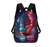 sinyumoney Colorful Abstract Tree Landscape Zaini Per Bambini Zaino Scolastico Borsa Scolastica Stampata in 3D Borsa Scolastica Per Ragazzi Studenti Delle Scuole Elementari E Medie 17inch