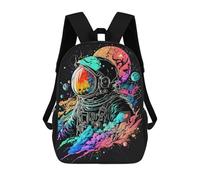 sinyumoney Colorful Astronaut Dreamscape Zaino Scolastico Alla Moda Per Studenti, Adatto A Ragazzi E Ragazze, Ideale Per Viaggi All'aperto E Attività Ricreative. 17inch