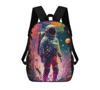 sinyumoney Colorful Astronaut Journey Zaini Stampati in 3D, Borsa Scolastica Casual Per Bambini, Borsa Scolastica Alla Moda Per Ragazzi, Studenti Delle Scuole Medie 17inch
