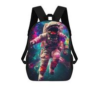 sinyumoney Colorful Astronaut Zaini Per Bambini, Zaini Scolastici Personalizzati 3D Per Ragazzi E Ragazze, Zaini Scolastici Grandi, Zaini Casual Da Giorno 17inch