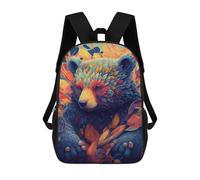 sinyumoney Colorful Bear Illustration Zaino Per Bambini, Zainetti 3D Per La Scuola, Zainetto Per Bambini, Zainetto Casual, Zaino Alla Moda 17inch