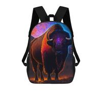 sinyumoney Colorful Bison Zaino Per La Scuola Stampato in 3D Borsa Scolastica Per Ragazzi E Ragazze Zaino Per Bambini Zaino Da Viaggio 17inch