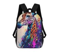sinyumoney Colorful Bull Illustrazione Zaino Scuola Stampato 3D Per Bambini, Borsa Scuola Moda E Casual Per Ragazzi Studenti Della Scuola Elementari E Del College, Stile: 19, 17"