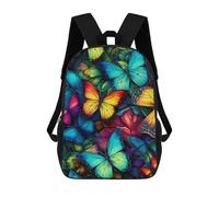 sinyumoney Colorful Butterfly Garden Zaino Scolastico Per Bambini Stampato in 3D, Zaini Da Viaggio Ad Alta Capacità, Borse Per Libri, Zaini Scolastici Per Bambini 17inch