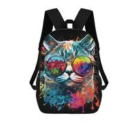 sinyumoney Colorful Cat Sunglasses Art Zaini Scolastici Stampati in 3D Zaini Scolastici Alla Moda Per Bambini Zaini Per Ragazzi Per Studenti Delle Scuole Medie 17inch
