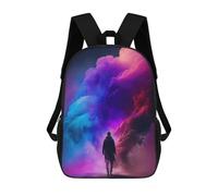 sinyumoney Colorful Clouds A Mystical Journey Zaino Scolastico Per Bambini Stampato in 3D Per Bambini, Zaini Da Viaggio, Borse Per Libri Per Ragazzi, Studenti Delle Scuole Elementari 17inch