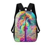 sinyumoney Colorful Clouds Dance Zaino Per Bambini Borsa Scolastica Per Ragazzi Cartone Animato Stampa 3D Borsa Scolastica Per Studenti Zaino Per Laptop Per Ragazzi E Ragazze 17inch
