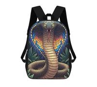 sinyumoney Colorful Cobra Snake Illustration Zaino Scolastico Alla Moda Per Studenti, Adatto A Ragazzi E Ragazze, Ideale Per Viaggi All'aperto E Attività Ricreative. 17inch