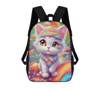 sinyumoney Colorful Cute Cat Zaini, Zaino Per Bambini, Borsa Scolastica Per Studenti, Zaini Da Viaggio Stampati in 3D, Zaino Accessorio Moda, Zaini Impermeabili Per Bambini 17inch