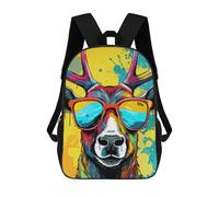 sinyumoney Colorful Deer Sunglasses Art Zaini Stampati in 3D, Borsa Scolastica Casual Per Bambini, Borsa Scolastica Alla Moda Per Ragazzi, Studenti Delle Scuole Medie 17inch