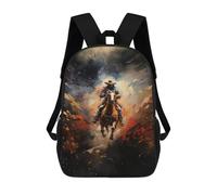 sinyumoney Colorful Dinosaur Astronaut Artwork Zaini Alla Moda Stampati 3D Borsa Scuola Casual Per Bambini, Ragazzi Studenti Della Scuola Elementari E Del College, Stile: 9., 17"