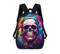 sinyumoney Colorful Dinosaur Astronaut Artwork Zaini Alla Moda Stampati 3D Borsa Scuola Casual Per Bambini, Ragazzi Studenti Della Scuola Elementari E Del College, Stile: 8., 17"