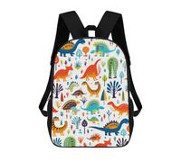 sinyumoney Colorful Dinosaur Pattern Illustration Zaino Scolastico Alla Moda Per Studenti, Adatto A Ragazzi E Ragazze, Ideale Per Viaggi All'aperto E Attività Ricreative. 17inch