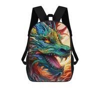 sinyumoney Colorful Dragon Artwork-8 Zaino Scolastico Stampato in 3D, Borse Scolastiche Per Ragazzi E Ragazze, Zaino Per Laptop Per Bambini/studenti/adulti 17inch