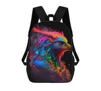 sinyumoney Colorful Eagle Artwork Zaino Per Bambini Zaino Divertente E Alla Moda Borsa Per Libri Per Ragazzi E Adolescenti Borse Scolastiche Stampate in 3D Per Ragazzi 17inch