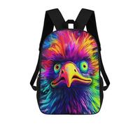 sinyumoney Colorful Eagle Portrait-2 Zaino Per Bambini Borsa Scolastica Per Ragazzi Cartone Animato Stampa 3D Borsa Scolastica Per Studenti Zaino Per Laptop Per Ragazzi E Ragazze 17inch