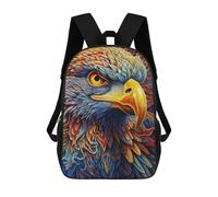 sinyumoney Colorful Eagle Portrait-7Zaino Scolastico Per Bambini, Zaini Stampati in 3D, Zaini Alla Moda Per La Scuola Elementare E Media Per Ragazzi. 17inch