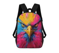 sinyumoney Colorful Eagle Portrait Zaino Scolastico Per Bambini, Borsa Scolastica Stampata in 3D Per Ragazzi, Studenti Delle Scuole Elementari E Medie 17inch