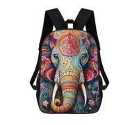 sinyumoney Colorful Elephant Artwork-15 Zaino Per Bambini Borsa Scolastica Per Ragazzi Cartone Animato Stampa 3D Borsa Scolastica Per Studenti Zaino Per Laptop Per Ragazzi E Ragazze 17inch