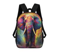 sinyumoney Colorful Elephant Artwork-18 Zaino Scolastico Per Bambini, Stampato in 3D, Borsa Scolastica Alla Moda, Borsa Scolastica Casual Per Ragazzi, Studenti Delle Scuole Elementari E Medie 17inch