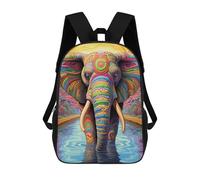 sinyumoney Colorful Elephant Artwork-6 Stampa Zaino Per Bambini, Borsa Scolastica Per Adulti E Bambini, Zaino Da Viaggio Per Tutti I Giorni 17inch
