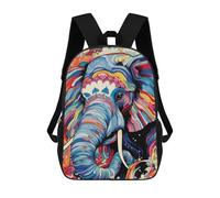 sinyumoney Colorful Elephant Illustration Zaino Per La Scuola Stampato in 3D Borsa Scolastica Per Ragazzi E Ragazze Zaino Per Bambini Zaino Da Viaggio 17inch