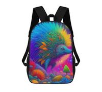 sinyumoney Colorful Fantasy Hedgehog Zaino Scolastico Per Bambini, Borsa Scolastica Stampata in 3D Per Ragazzi, Studenti Delle Scuole Elementari E Medie 17inch