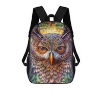 sinyumoney Colorful Fantasy Owl-19 Zaino Scolastico Alla Moda Per Studenti, Adatto A Ragazzi E Ragazze, Ideale Per Viaggi All'aperto E Attività Ricreative. 17inch