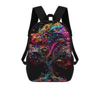 sinyumoney Colorful Fantasy Tree -1 Zaino Scolastico Stampato in 3D, Borse Scolastiche Per Ragazzi E Ragazze, Zaino Per Laptop Per Bambini/studenti/adulti 17inch