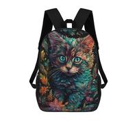 sinyumoney Colorful Floral Cat Zaini Casual Per Bambini, Borse Scolastiche Per Ragazzi E Ragazze, Zaini Per Libri, Zaini 17inch