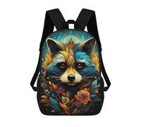 sinyumoney Colorful Fox Portrait -13 Zaino Scolastico Per Bambini, Stampato in 3D, Borsa Scolastica Alla Moda, Borsa Scolastica Casual Per Ragazzi, Studenti Delle Scuole Elementari E Medie 17inch