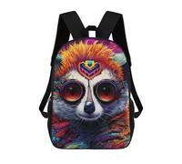sinyumoney Colorful Fox with Goggles Zaino Scolastico Per Bambini, Borsa Scolastica Stampata in 3D Per Ragazzi, Studenti Delle Scuole Elementari E Medie 17inch