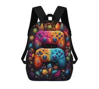 sinyumoney Colorful Game Controllers-4 Zaino Per Bambini Borsa Scolastica Per Ragazzi Cartone Animato Stampa 3D Borsa Scolastica Per Studenti Zaino Per Laptop Per Ragazzi E Ragazze 17inch