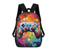 sinyumoney Colorful Gaming Controller Art Zaino Scolastico Zaino Per Bambini Borsa Scolastica Di Grande Capacità Zaino Per Bambini Per La Scuola Zaino 3D Borsa Per Libri Regali Per Bambini 17inch