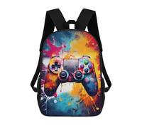 sinyumoney Colorful Gaming Controller Artwork-12 Zaino Scolastico Per Bambini, Zaino Casual Da Viaggio Per Ragazzi E Ragazze, Zaino Da Giorno Di Grande Capacità 17inch