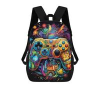 sinyumoney Colorful Gaming Controller Artwork -4 Zaini Casual Per Bambini, Borse Scolastiche Per Ragazzi E Ragazze, Zaini Per Libri, Zaini 17inch