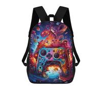 sinyumoney Colorful Gaming Controller Artwork -7 Zaino Scolastico Per Bambini, Zaino Casual Da Viaggio Per Ragazzi E Ragazze, Zaino Da Giorno Di Grande Capacità 17inch