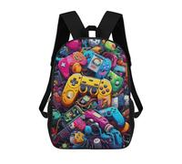 sinyumoney Colorful Gaming Controllers -4 Zaino Per Bambini Borsa Scolastica Per Ragazzi Cartone Animato Stampa 3D Borsa Scolastica Per Studenti Zaino Per Laptop Per Ragazzi E Ragazze 17inch