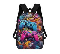 sinyumoney Colorful Gaming Controllers -8 Zaino Scolastico Stampato in 3D Zaino Scolastico Per Bambini Zaini Scolastici Zaini Da Viaggio Borsa Casual Alla Moda Per Bambini Studenti Scolastici 17inch