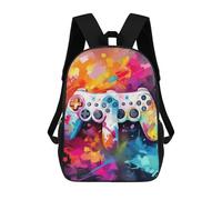 sinyumoney Colorful Gaming Controllers Art Print Zaini Stampati in 3D, Borsa Scolastica Casual Per Bambini, Borsa Scolastica Alla Moda Per Ragazzi, Studenti Delle Scuole Medie 17inch