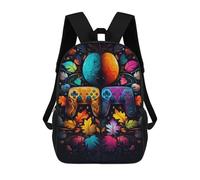 sinyumoney Colorful Gaming Controllers Artwork Zaino Per Bambini, Borsa Scolastica Di Grande Capacità, Zaino Per Studenti, Zaino Per Ragazzi, Ragazze, Adulti, Adolescenti 17inch