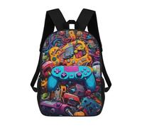 sinyumoney Colorful Gaming Controllers Collage -1 Zaini Casual Per Bambini, Borse Scolastiche Per Ragazzi E Ragazze, Zaini Per Libri, Zaini 17inch