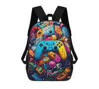 sinyumoney Colorful Gaming Controllers Collage -4 Zaino Scolastico Per Bambini Da 17 Pollici, Zaino Casual Da Viaggio Per Ragazzi E Ragazze, Zaino Da Giorno Di Grande Capacità 17inch