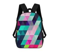 sinyumoney Colorful Geometric 09 Zaino Per Bambini Zaino Divertente E Alla Moda Borsa Per Libri Per Ragazzi E Adolescenti Borse Scolastiche Stampate in 3D Per Ragazzi 17inch