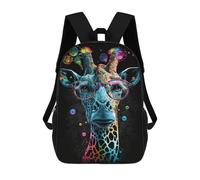 sinyumoney Colorful Giraffe with Glasses Art Print-4 Zaino Scolastico Stampato in 3D, Borse Scolastiche Per Ragazzi E Ragazze, Zaino Per Laptop Per Bambini/studenti/adulti 17inch