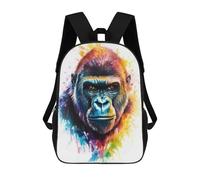 sinyumoney Colorful Gorilla Portrait Zaini Casual Per Bambini, Borse Scolastiche Per Ragazzi E Ragazze, Zaini Per Libri, Zaini 17inch