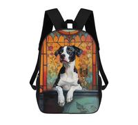 sinyumoney Colorful Great Wave Japan Zaino Bambino, Zainetto Stampato 3D Per Ragazzi E Adolescenti, Dog With Wine Glass, 17"