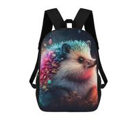 sinyumoney Colorful Hedgehog Artwork Zaino Scolastico Per Bambini Stampato in 3D Per Bambini, Zaini Da Viaggio, Borse Per Libri Per Ragazzi, Studenti Delle Scuole Elementari 17inch
