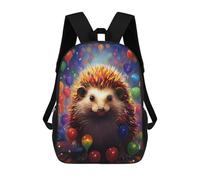 sinyumoney Colorful Hedgehog Party Stampa Zaino Per Bambini, Borsa Scolastica Per Adulti E Bambini, Zaino Da Viaggio Per Tutti I Giorni 17inch